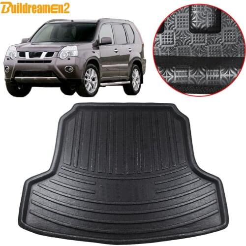 Buildreamen2 For Nissan X-Trail T30 Car Trunk Mat Tray Boot Liner Floor Cargo Mud Carpet Pad 2001 2002 2003 2004 2005 2006 2007