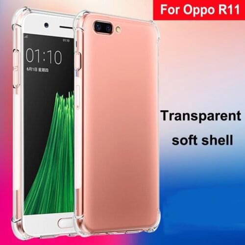 Coque For Oppo R11 Case Capa Soft Transparent TPU Airbag drop Cover Phone Cases 5.5'' For Oppo R 11 back OppoR11 Phone shell