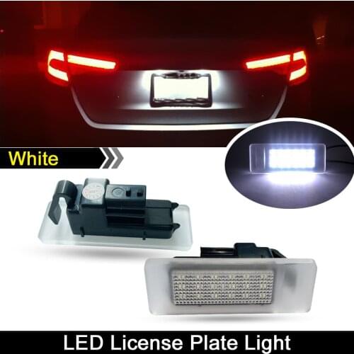 For Nissan Leaf Infiniti Q50 Dacia Duster II Renault Megane High Brightness White LED License Plate Light Number Plate Lamp