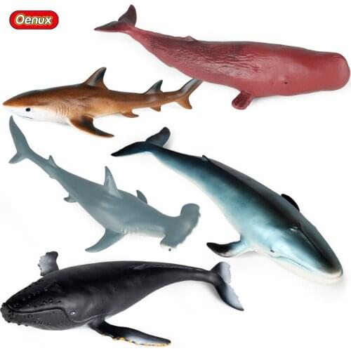 Ocean Simulation Marine Animal Model Rubber Inflatable Children Toy Blut Whale Shark Action Figures Model Educational Kid Doll