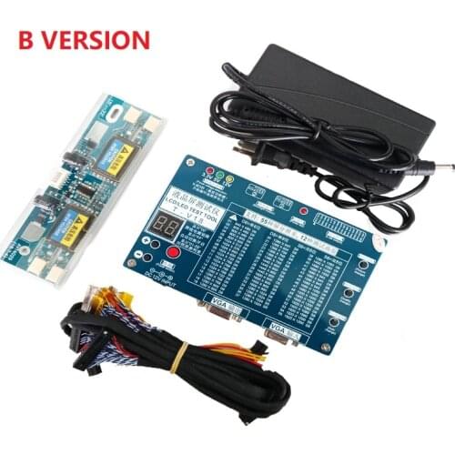 Test Tool for Panel LED LCD Screen Tester Support 7-84 Inches +Voltage Transformer Board + 6PCS LVDS cable +12V power supply