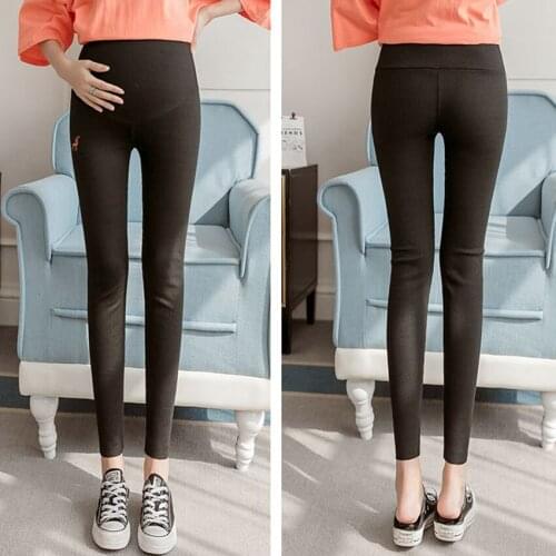 Pregnant womens legging trousers spring and autumn style striped belly lift pants pregnant womens feet pants casual leggings