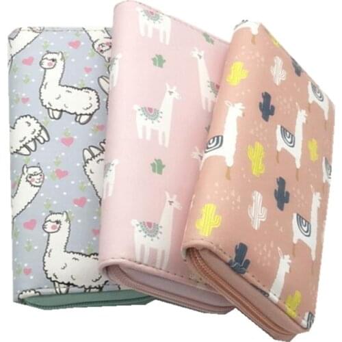 M415 Cartoon Women Bag Long Wallet Cute Little Sheep Alpaca Design Card Holder Coin Pocket Handbag Fashion Wallet