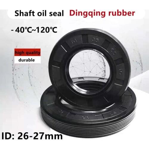2pcs NBR Shaft Oil Seal TC-26*27/38/42/43/47/48/52*5/6/7/8/10mm Nitrile Rubber Covered Double Lip With Spring