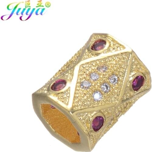 High Quality Cz Metal Beads Micro Inly Zircon Big Hole Loose Beads For Women Men Natural Stones Pearls Beading Jewelry Making