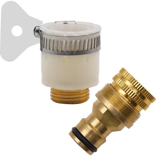 Metal Faucet Connector Copper Plated Universal Joint Three-in-one For Garden Watering 3 In 1 Aluminum Alloy Kitchen Accessories