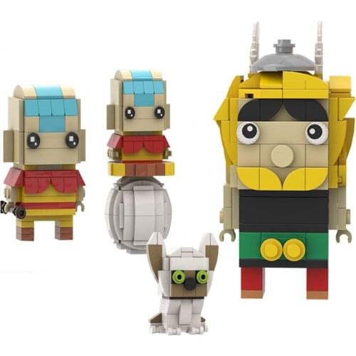 MOC Mini Doll Pet Building Block Model Cartoon Character Martial Arts Figures Building Blocks Animal Hunter Childrens Toys Gift