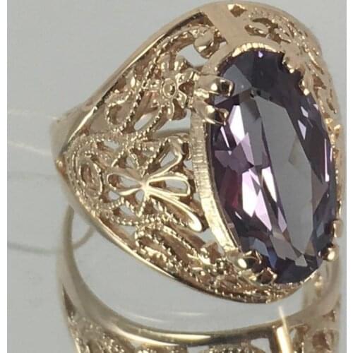 Fashon Jewelry Princess Cut Purple Color Zircon Rings for Wedding Engagement Set Gifts