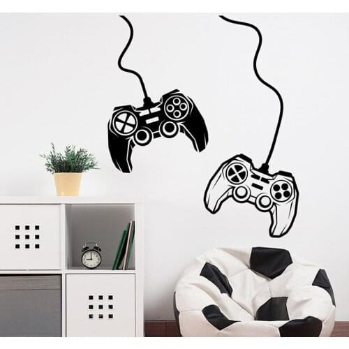Game wall Sticker video Game controller Wall decals joystick D1013
