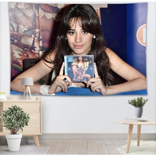 New Camila Cabello Tapestry Wall Hanging Home Decor Fashion Colorful Decor Printed Tapestry Bedroom Carpet Bed Sheets 0511