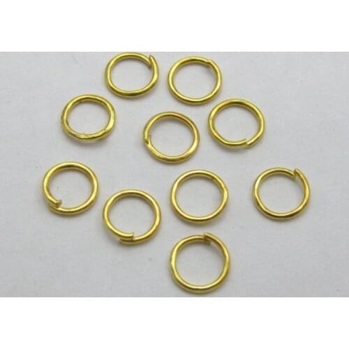 1000Pcs Golden Plated Open Jump Ring 6X0.7mm
