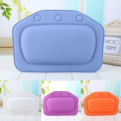 SPA Bath Pillow Eco-Friendly Bathroom Comfortable Bath Pillow Neck Bathtub Cushion Soft Headrest Suction Cup Bathtub Pillow