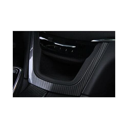 Carbon Fiber Look Inner Middle Console U Shape Cover For Cadillac XT5 2016-2019