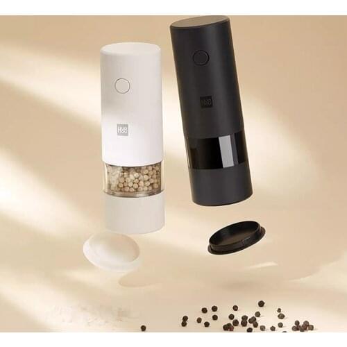 New Xiaomi Huohou 5 In 1 Adjustable Electric Pepper Salt Spice Mill Grinder Seasoning Kitchen Tools Grinding For Cooking