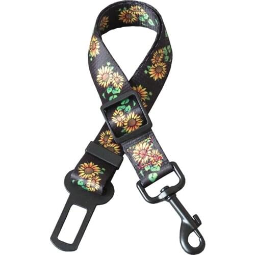 Dog Safety Belt Adjustable Harness Straps Collar for Small Medium Puppy Teddy Bulldog Travel Security Leads Rope Accessories