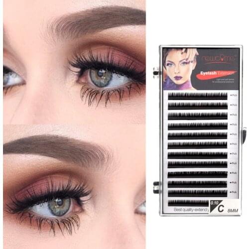 NEWCOME Individual Eyelash Extension Premium Natural Soft False Eyelash Extensions Korea Silk Eye Lash Cilia Professional Makeup