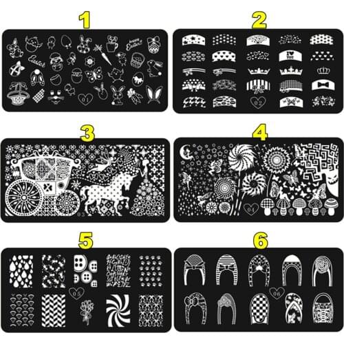 DIY Nail Arts Template Nail Polish Stencil 24style Stainless Steel Konad Stamp Beauty Salon Express Charm Manicure Makeup Tools