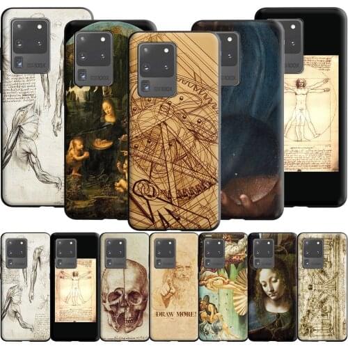 Italy Leonardo Da Vinci Silicone Case for Samsung Galaxy Note 20 10 9 8 S20 Fe S10 S10E S9 S8 Plus Ultra Lite S7 Edge