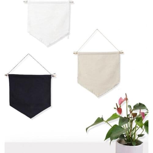 Nordic Cotton Brooch Pin Badge Holder Hanging Wall Storage Display Banner Flag