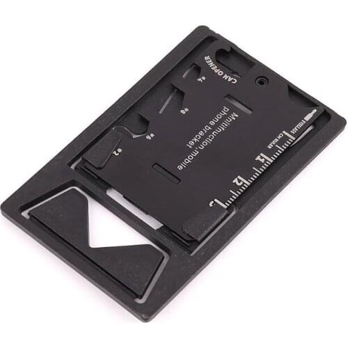 Folding Mobile Phone Bracket Mini EDC Tool Card Bottle Opener Screwdriver Wrench U2JB