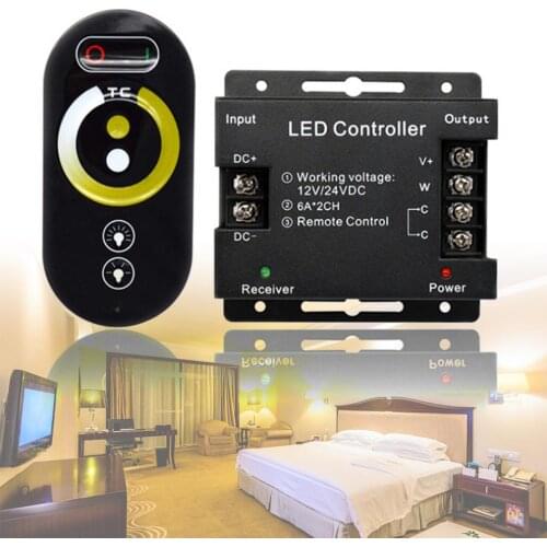 LED Full Touch Color Temperature Controller RF Remote Wireless Touch Pad Panel for 3528 5050 LED Strip Light