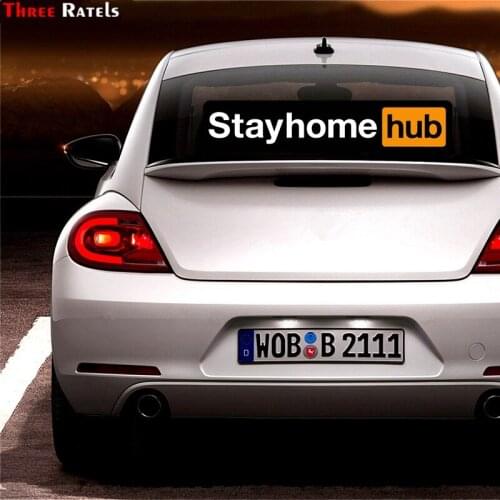Three Ratels FTZ-208# Funny Stayhome Hub Casting Car Window Adult Die Cut Vinyl Decal Sticker Laptop Auto