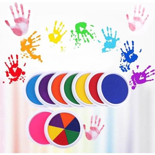 Funny 6 Colors DIY Finger Painting Drawing Toys Baby Funny Graffiti Colored Drawing Craft Inkpad Stamps Drawing Toy for Children