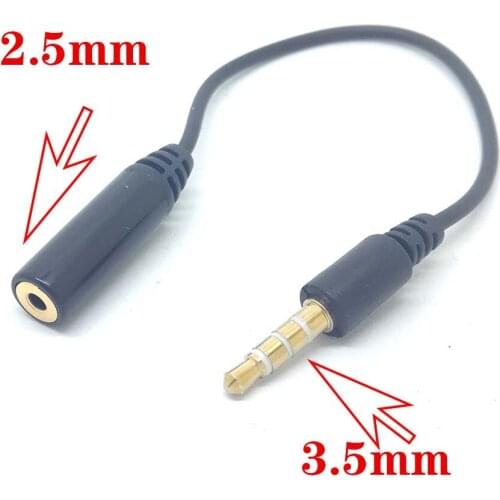 10pcs 3.5mm Male to 2.5mm female Stereo Audio Headphone Extension Cable MP3 mp4