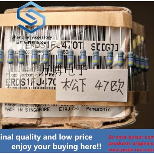 10pcs only orginal new can resistance 1/4W 0.25W 47 ohm 47R