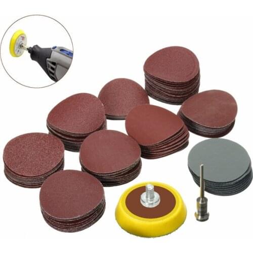 100pcs 25mm 80-5000 Grit Sanding Paper with 1/8 Inch Sanding Pad Sandpaper