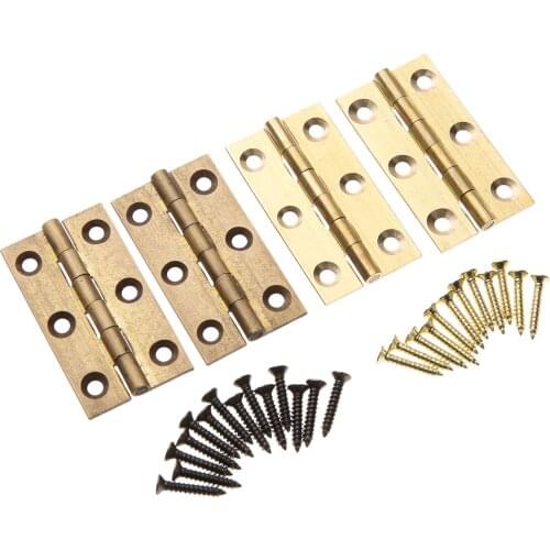 2pcs Door Connector Accessories 50*28mm Furniture Home 6 Holes Stainless Steel Hinges Window Cabinet Jewelry Box