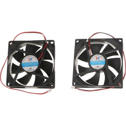 2Pack 92mm+80mm 12V Mains Computer/PC/CPU Silent Cooling Case Fan Coolant