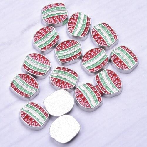 F90 Enamel Hamburger Floating Locket Charms For Glass Locket DIY Accessories 7*8mm