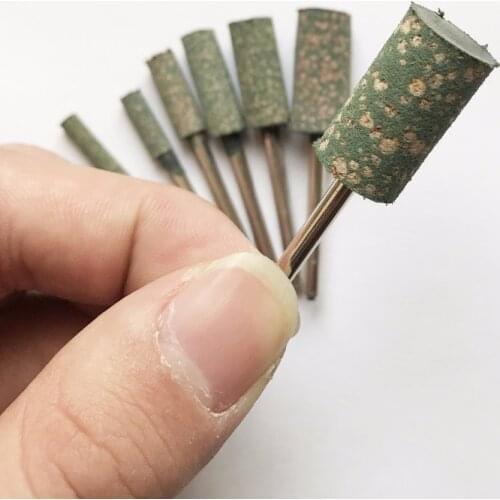21pcs/pack OD.3-12mm Cylinder Shape Polishing Elastic Rubber with Abrasives Mounted Point Dremel Drills Die Grinder Rotary Tools