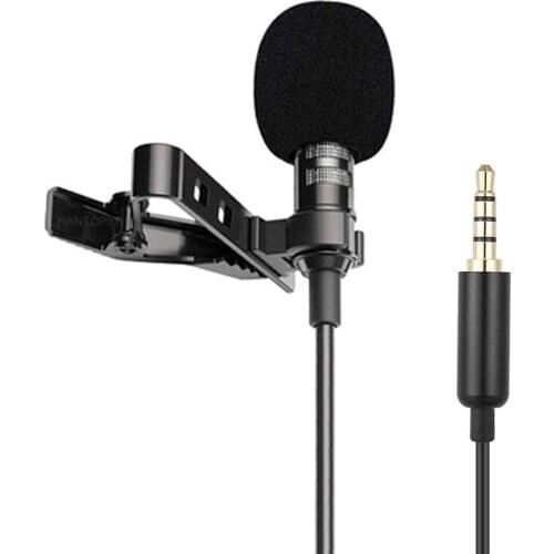 3.55mm Metal Omnidirectional Microphone USB Jack Lavalier Tie Clip Microphone Mini Audio Mic For Computer Laptop Mobile Phone