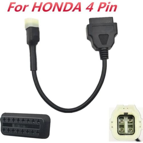 4 Pin OBD2 Diagnostic Code Reader Cable For Honda Motorcycle ATV Motorbike