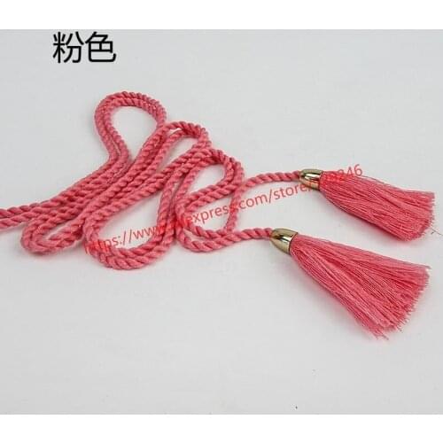 4pcs/lot 0.3cm fashion thin braid rope belt pink black light yellow dark blue garment shoes rope home textile hat accessory
