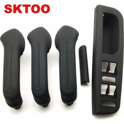 A Set 8PCS Black Inner Door Handle for Volkswagen Jetta Bora Golf 4 Interior Handle for VW Handle Inner Armrest Free Shipping