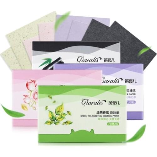 80 pcs Oil Blotting Sheets Facial Absorbent Paper Oil Absorbing Sheet Oily Face Blotting Cleanser Portable