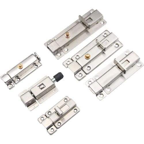 Automatic manual 304stainless steel sliding bolt lock for bathroom and cabinet door lock