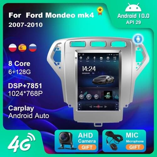 Tesla style Vertical Screen 9.7 Inch Android 9.0 For Ford Mondeo mk4 2007 2008 2009 2010 GPS Navigation Car Player 2 Din Radio