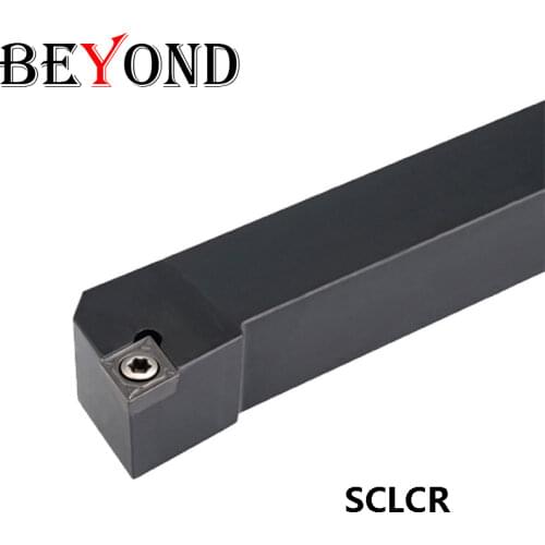 BEYOND Lathe Tool Holder External Turning Boring Cutter Bar Shank Solid Carbide Inserts SCLCR 2020 SCLCR2525K12 20mm 25mm