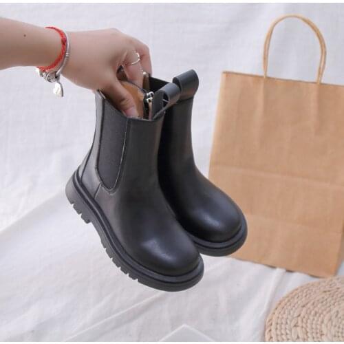 Girls Martin Boots Children Chelsea Boots Kids Female Casual Autumn Winter Microfiber Shoes Fashion Ins Snow Boots 2021 NEW