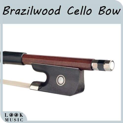 Brazilwood Bow 4/4 Cello Bow Brazil Wood Octagonal Stick With Ebony Frog Beginner Use