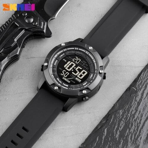 SKMEI New Japan Digital movement Military 100M Waterproof Male Wristwatch Sport Countdown Electronic Mens Clock Reloj Hombre