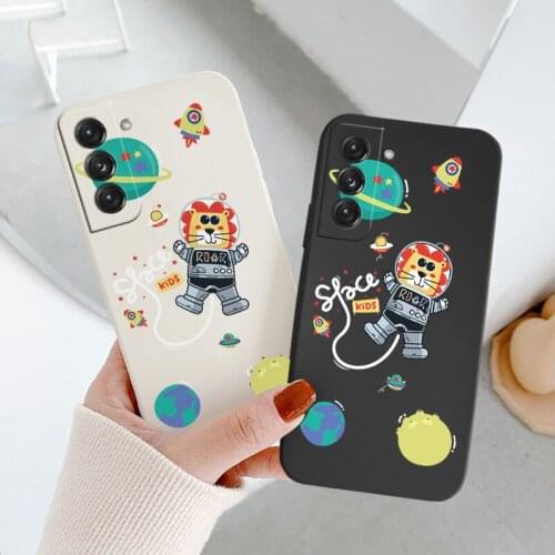 Space Astronaut Case For Samsung Galaxy S21 S20 FE S10 Ultra Plus S10e Note 20 ultra 10 9 Plus Pro Soft Phone Cover Case Coque