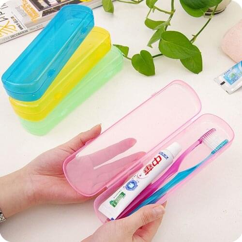 Storage Box Travel Toothbrush Storage Case Toothpaste Bucket Transparent Multifunctional ToothpasteToothbrush Organizer Box