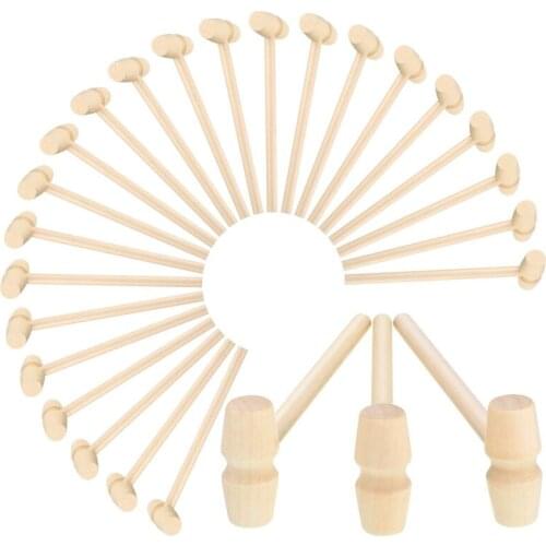 Wooden Hammer Wooden Crab or Lobster Seafood Hammers Natural Hardwood Crab Hammers Cracker Mallets Pounding in Solid(26)
