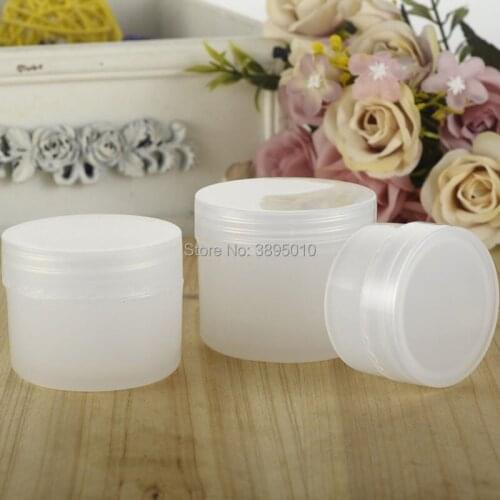 15/30/50g Travel Small Plastic White PP Refillable Facial Cream Jar Makeup Container Cosmetic Packaging Vial Bottle F681
