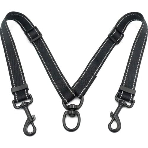 ​Adjustable Length Dual Leash for Walking Training Dog Lead Splitter for Large Medium Small Pet Supplies